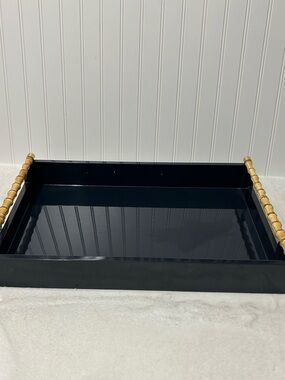 Mark & Graham bamboo lacquer serving tray